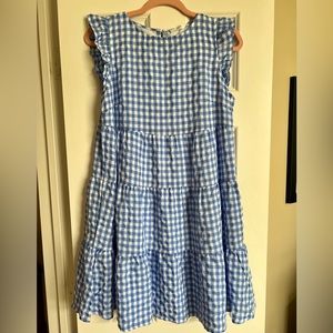Kirundo loose fitting ruffle sleeveless crew neck swing babydoll dress - Sz M